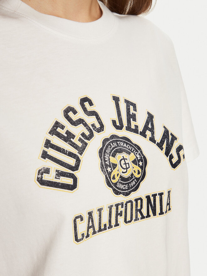 Guess Jeans Guess Jeans Camiseta W5RI43 K8HM0 Blanco Regular Fit