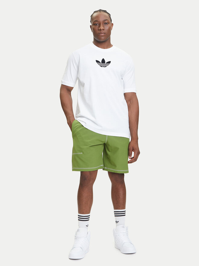 adidas adidas Marškinėliai adicolor 2000s Cali JX1515 Balta Loose Fit