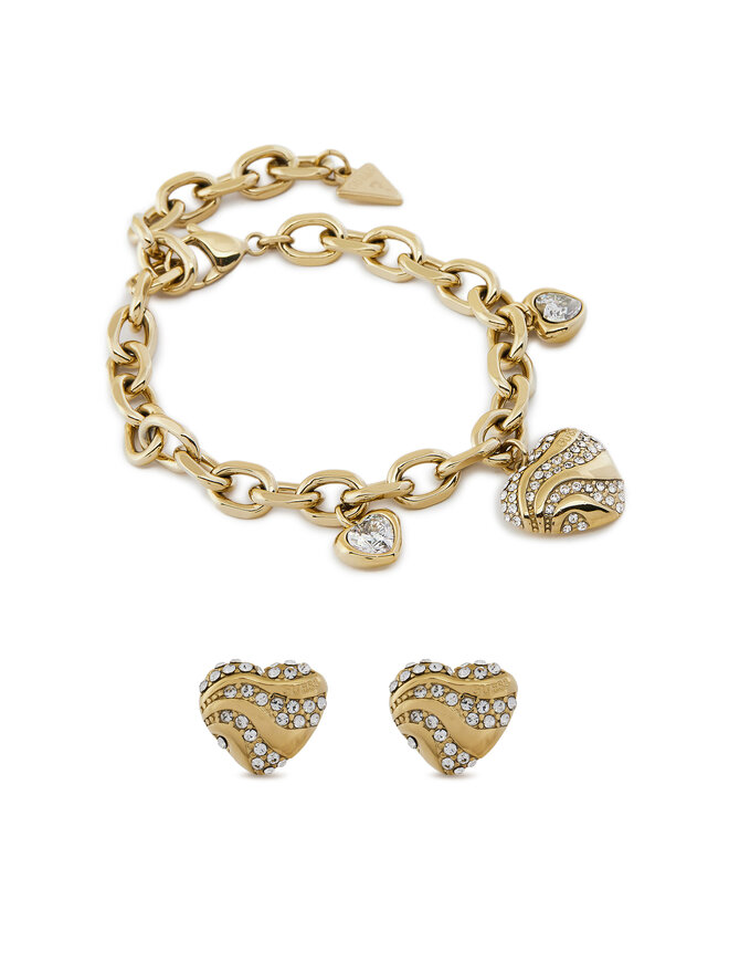 Guess Набір: браслет і сережки Guess JUBS04 691JW Золотий