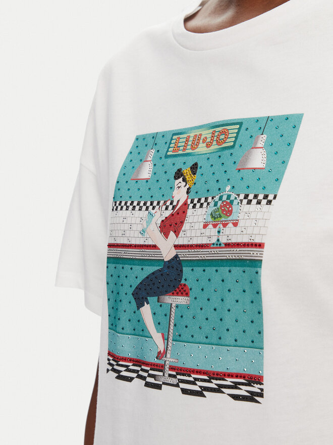 Liu Jo Liu Jo Camiseta WA5342 JS923 M9505 Blanco Regular Fit