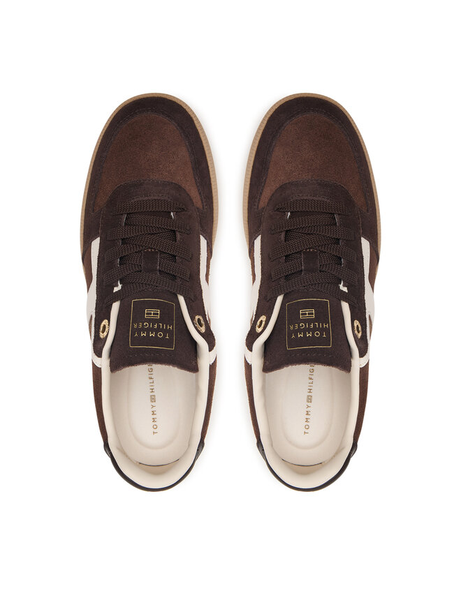 Tommy Hilfiger Sneakers Tommy Hilfiger Th Tribeca Sneaker Suede FW0FW09596 Braun