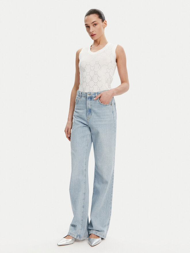 Fracomina Fracomina Top FR25ST4003K414R9 Écru Regular Fit