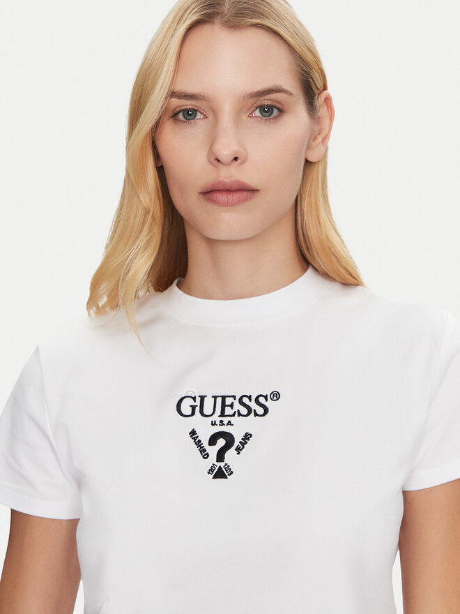 Guess Guess Camiseta V4YI20 KCDH1 Blanco Boxy Fit