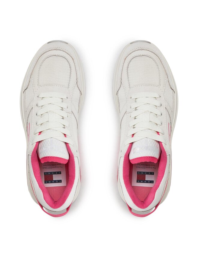 Tommy Jeans Снікерcи Tommy Jeans Tjw Runner Combined EN0EN02512 Écru