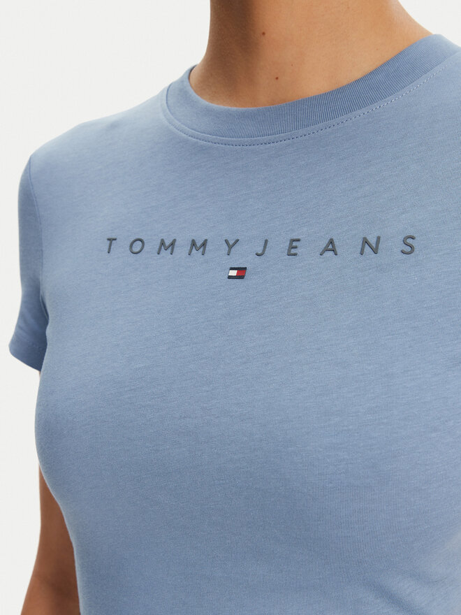 Tommy Jeans Tommy Jeans Marškinėliai Tonal Linear DW0DW20315 Mėlyna Slim Fit