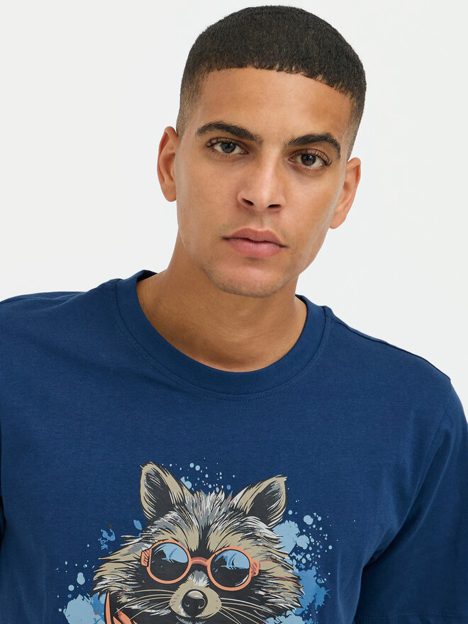 Blend Blend Camiseta 20717754 Azul Regular Fit
