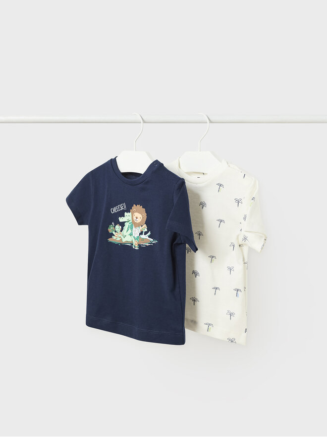 Mayoral Mayoral Σετ 2 T-Shirts 1021 Έγχρωμο Regular Fit