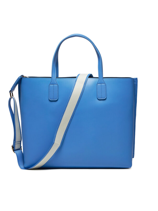 Handtasche Tommy Hilfiger Iconic Tommy Satchel AW0AW15692 Blau 