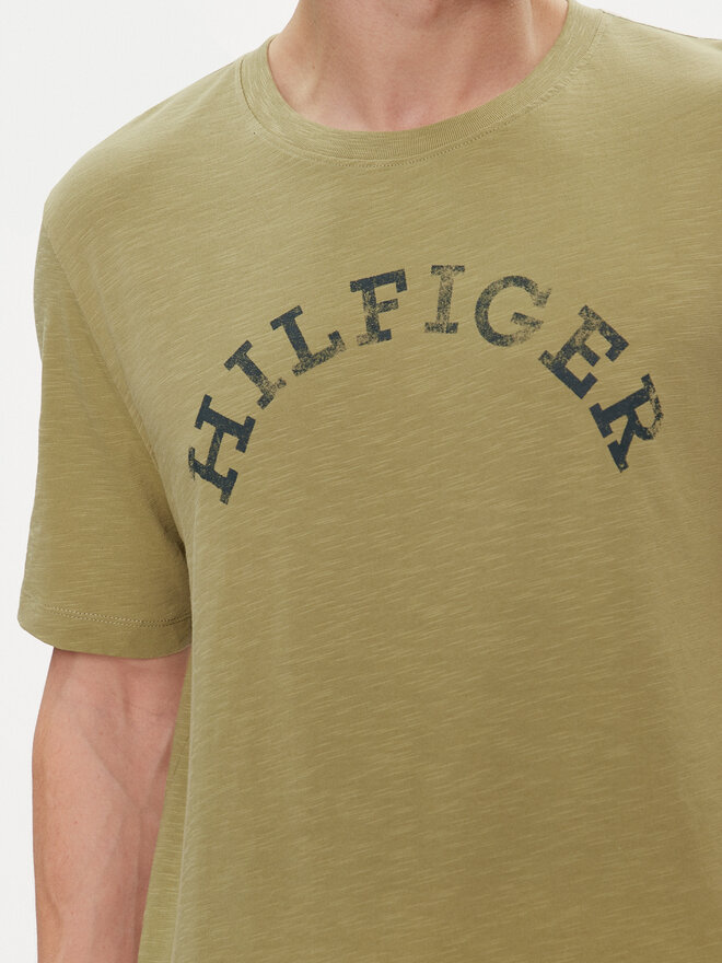 Tommy Hilfiger Tommy Hilfiger Camiseta Arched MW0MW34432 Verde Regular Fit