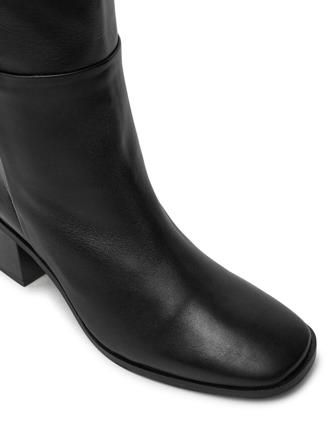 Calvin Klein Kozaki Calvin Klein Heel Knee Boot 50 W/Ml Lth HW0HW02321 Czarny