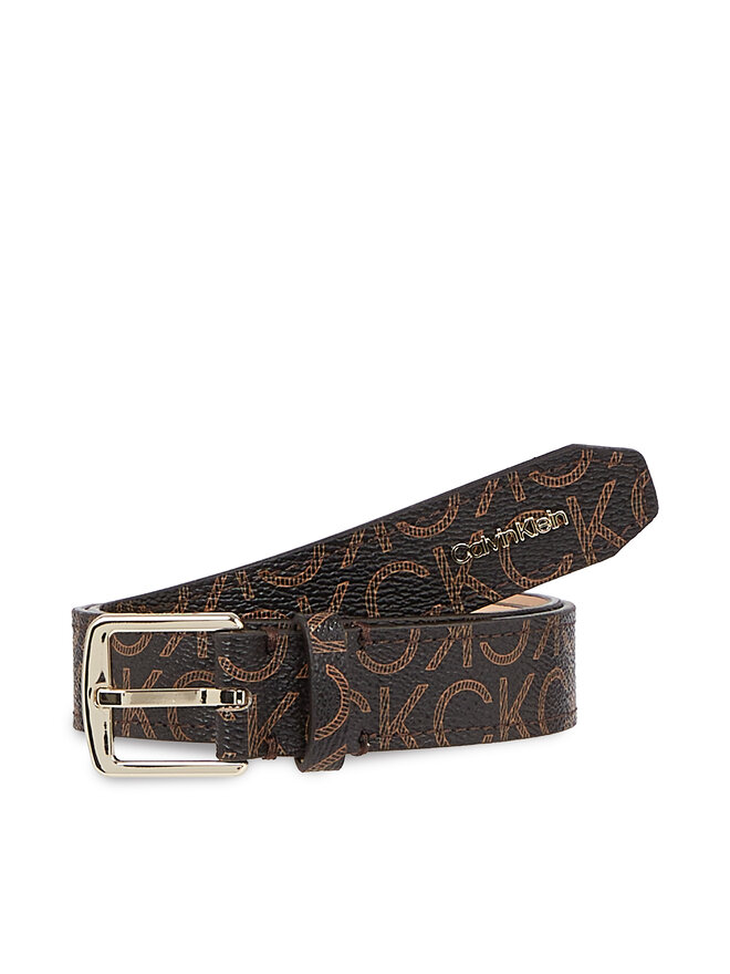 Calvin Klein Dámský pásek Calvin Klein Ck Must Sqr Let Tip K60K611296 Hnědá