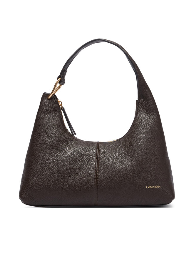 Calvin Klein Handtasche Calvin Klein Slouchy Leather Shoulder Bag LV04F3657G Braun