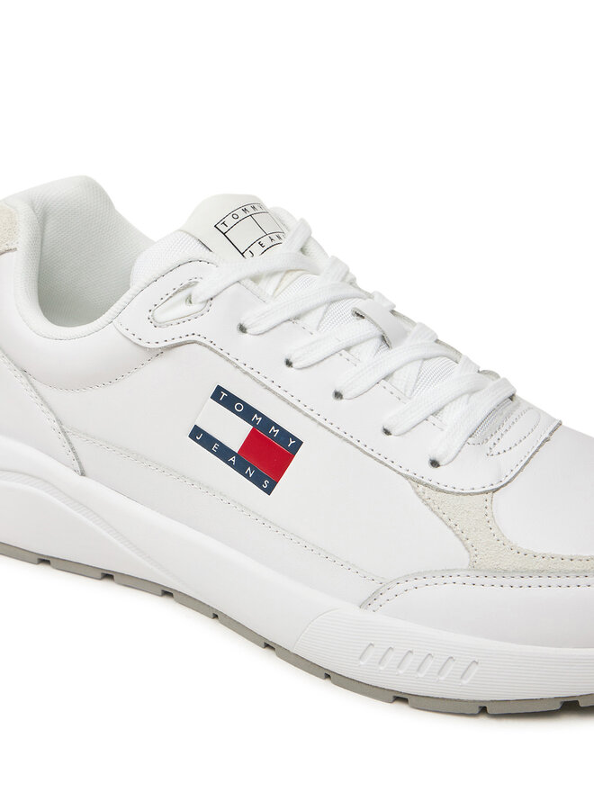 Tommy Jeans Αθλητικά Tommy Jeans Tjm Runner Full Leather Ess EM0EM01445 Λευκό