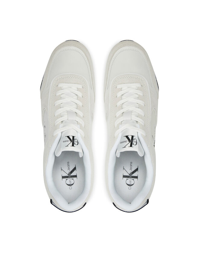 Calvin Klein Jeans Sneakersy Calvin Klein Jeans Toothy Runner Irregular Lines YM0YM00624 Bílá