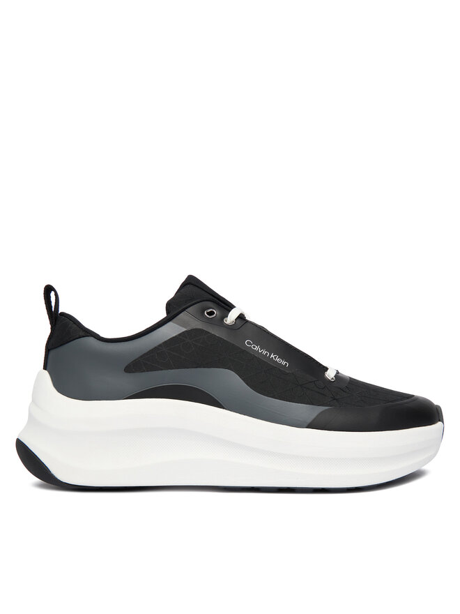 Calvin Klein Снікерcи Calvin Klein Chunky Runner Laceup Mix Aop YW0YW02077 Чорний