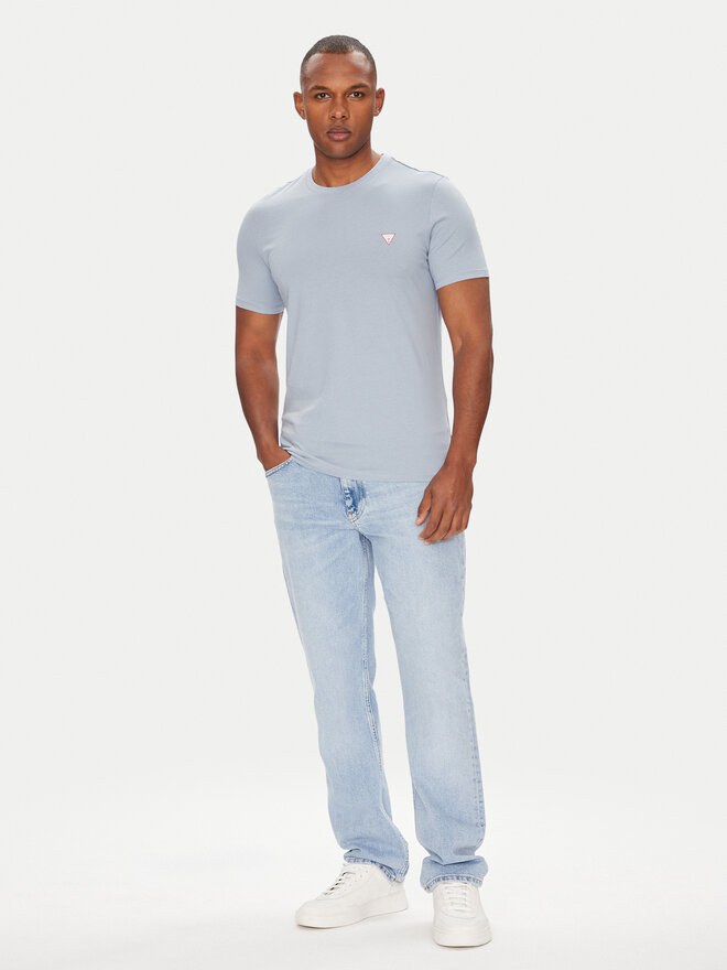 Guess Guess Majica M2YI36 I3Z14 Modra Slim Fit