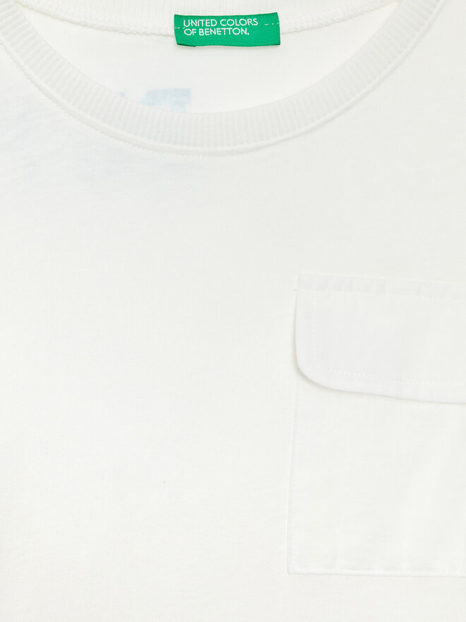 United Colors Of Benetton United Colors Of Benetton Marškinėliai 3096G1097 Balta Regular Fit