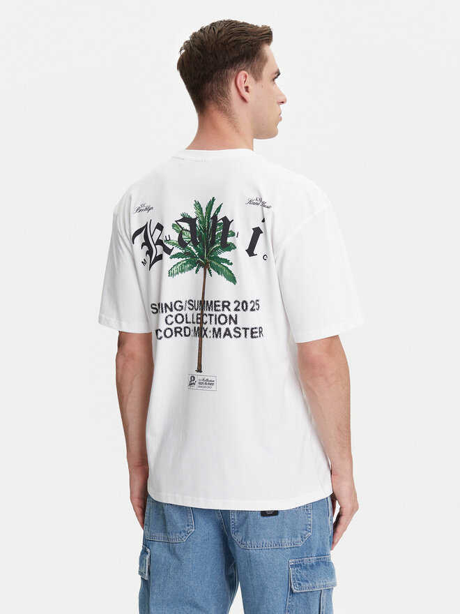 Karl Kani Karl Kani Camiseta Palm Print PD00005330 Blanco Relaxed Fit