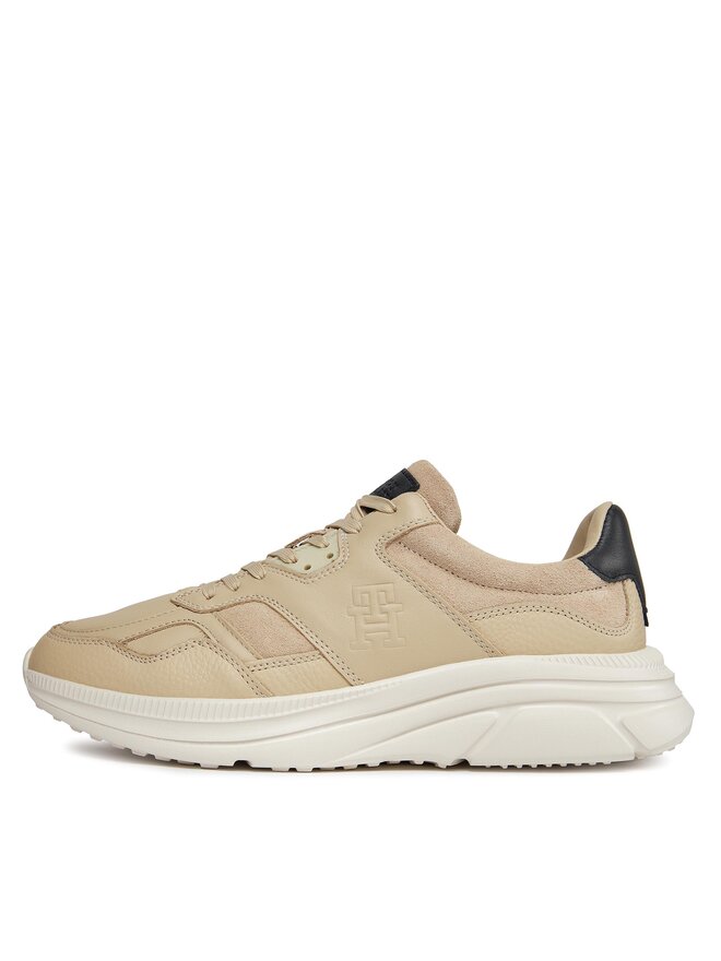 Tommy Hilfiger Сникърси Tommy Hilfiger Modern Runner Premium Lth FM0FM04879 Бежов