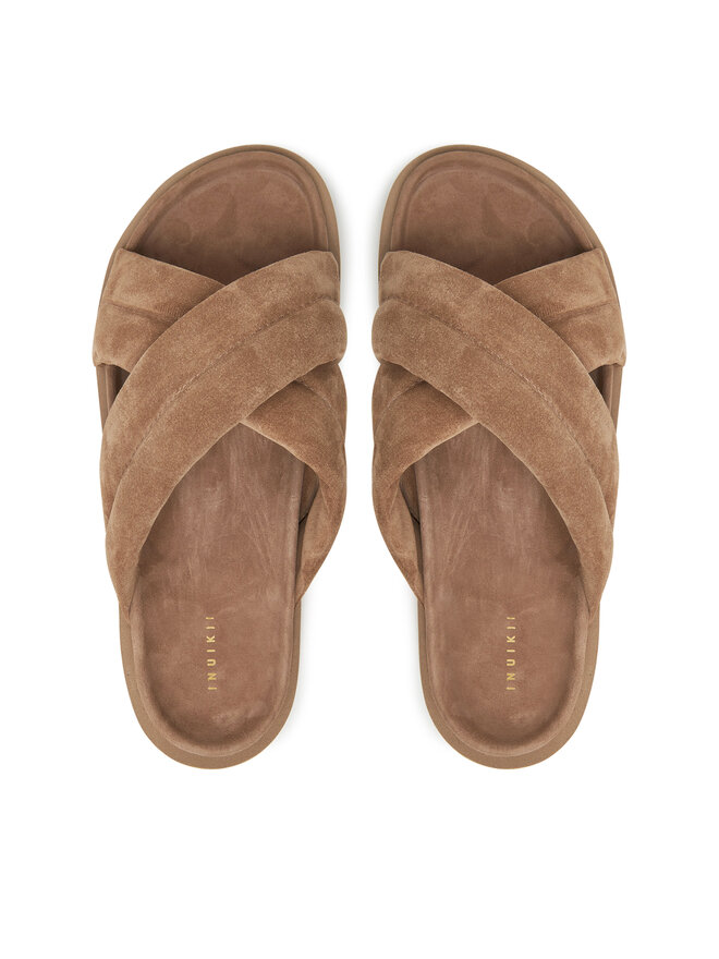 Inuikii Чехли Inuikii Suede Crossed 50102-500 Бежов