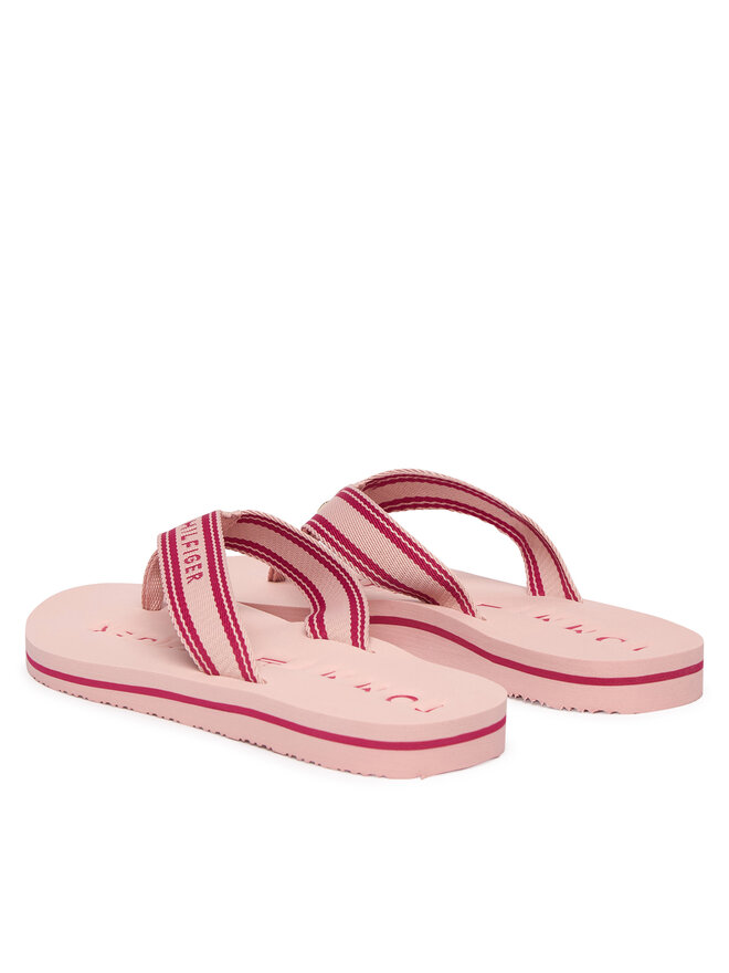 Tommy Hilfiger Zehentrenner Tommy Hilfiger Th Webbing Summer Sandal FW0FW09193 Rosa