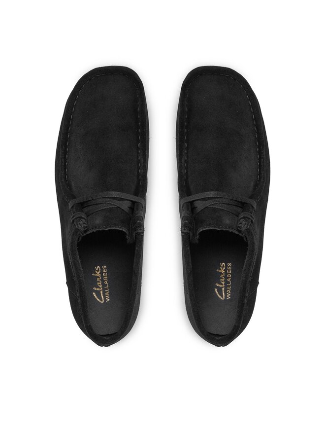 Mokasyny Clarks Wallabee Evo 261728207 Czarny | eobuwie.com.pl