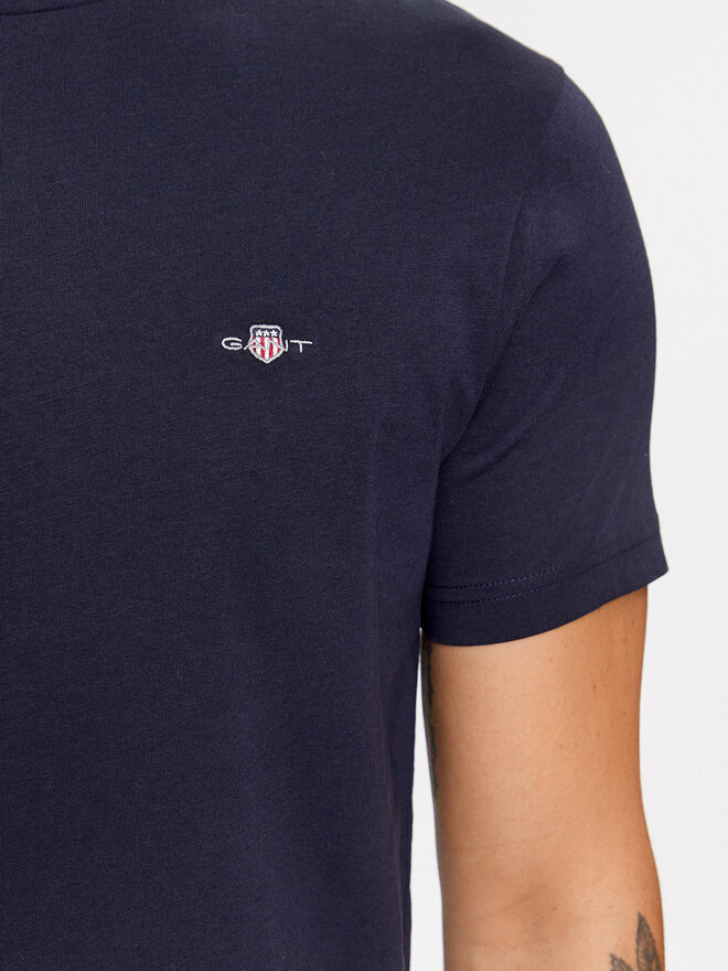 Gant Gant Póló Shield 2003185 Sötétkék Slim Fit