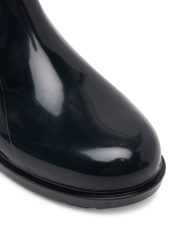 Tommy Hilfiger Gummistiefel Tommy Hilfiger Th Buckle Glossy Ankle Rain Boot FW0FW09543 Schwarz
