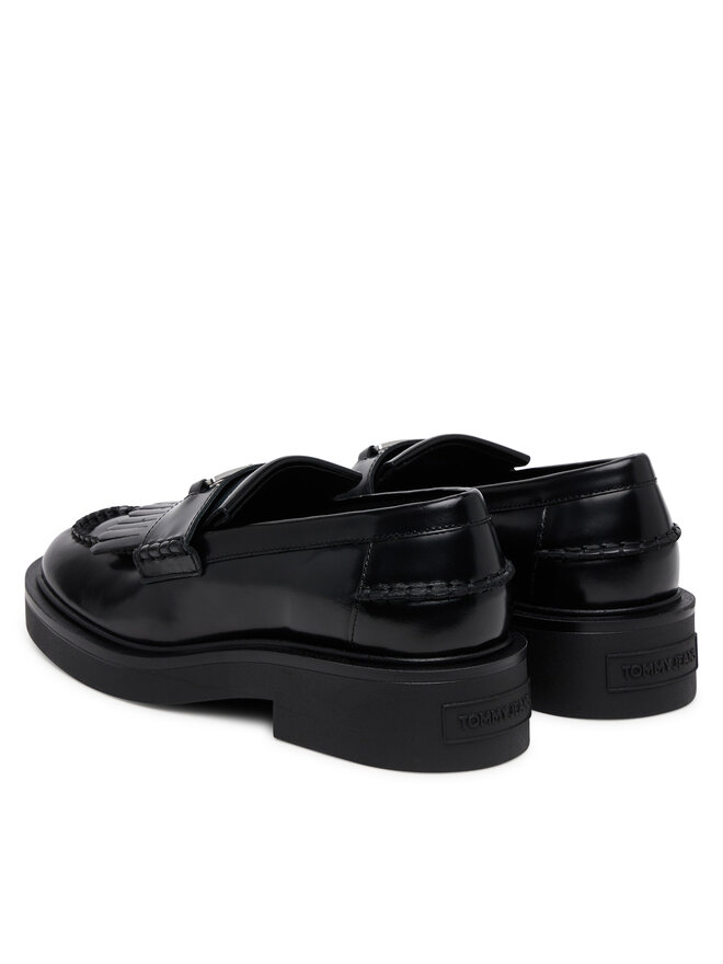 Tommy Jeans Slipper Tommy Jeans Tjw Fringes Loafer EN0EN02790 Schwarz