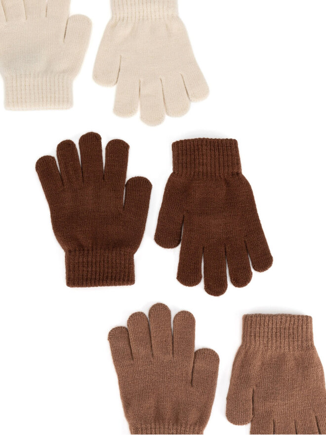 Action Boy Rukavice Action Boy 8K6-001-AW24 (3-PACK) Smeđa