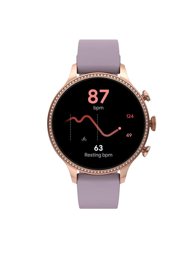 Fossil smart watch rose gold clearance