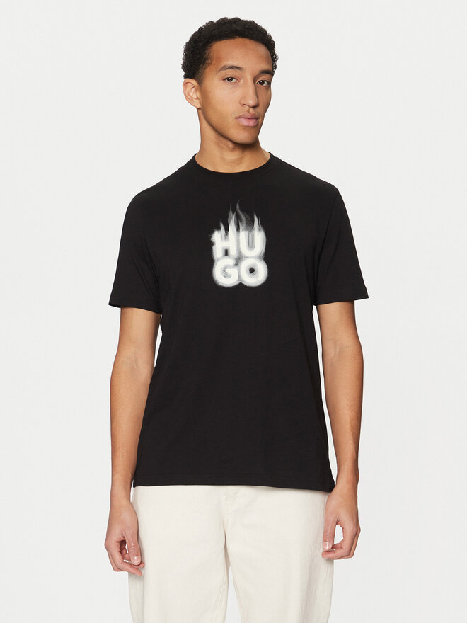 HUGO HUGO Camiseta Dalayer 50535363 Negro Regular Fit