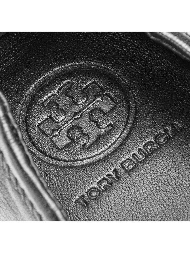 Tory Burch Балеринки Tory Burch Minnie Travel Ballet With Logo 49350 Черен