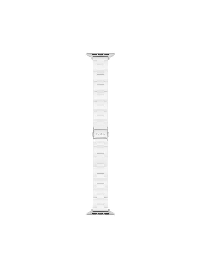 Fossil Ανταλλακτικό λουράκι Apple Watch Fossil S380005 Ασημί