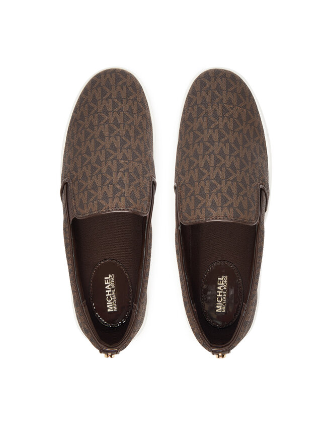 MICHAEL Michael Kors Sneakers aus Stoff MICHAEL Michael Kors Keaton Slip On 43F7KTFP1B Braun