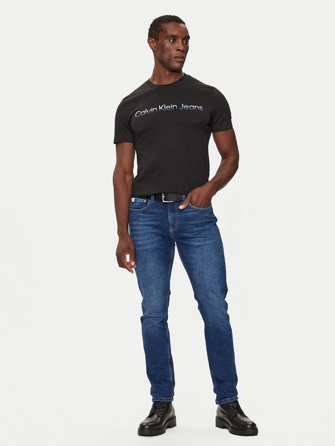 Calvin Klein Jeans Calvin Klein Jeans T-Shirt Two Tone Institutional J30J325676 Μαύρο Regular Fit