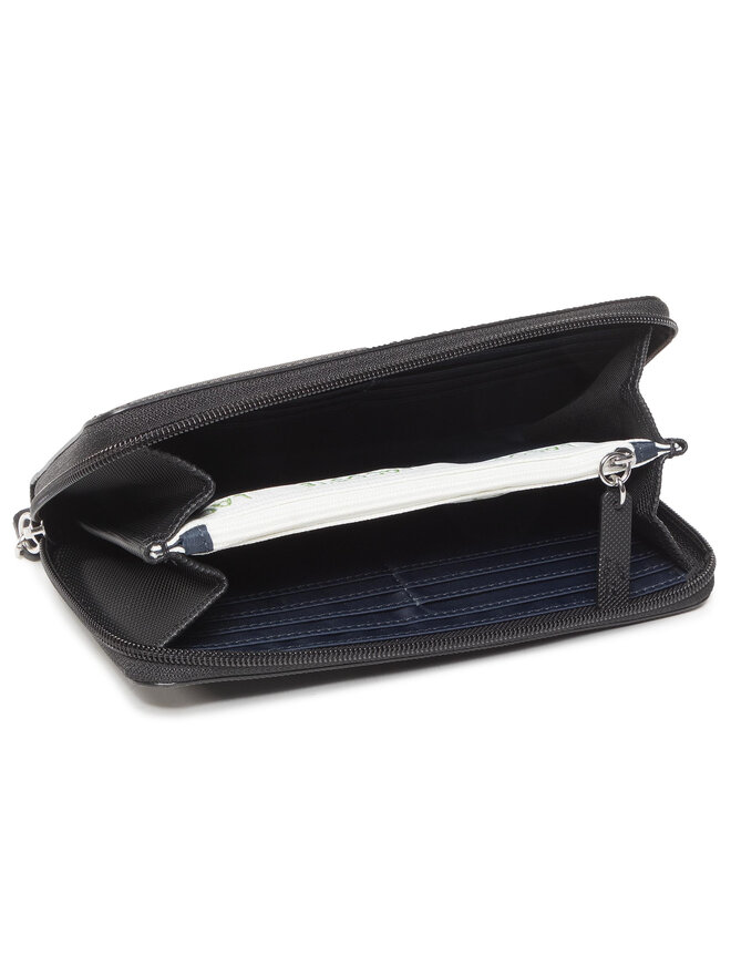 Lacoste Великий жіночий гаманець Lacoste L Zip Wallet NF2900PO Чорний