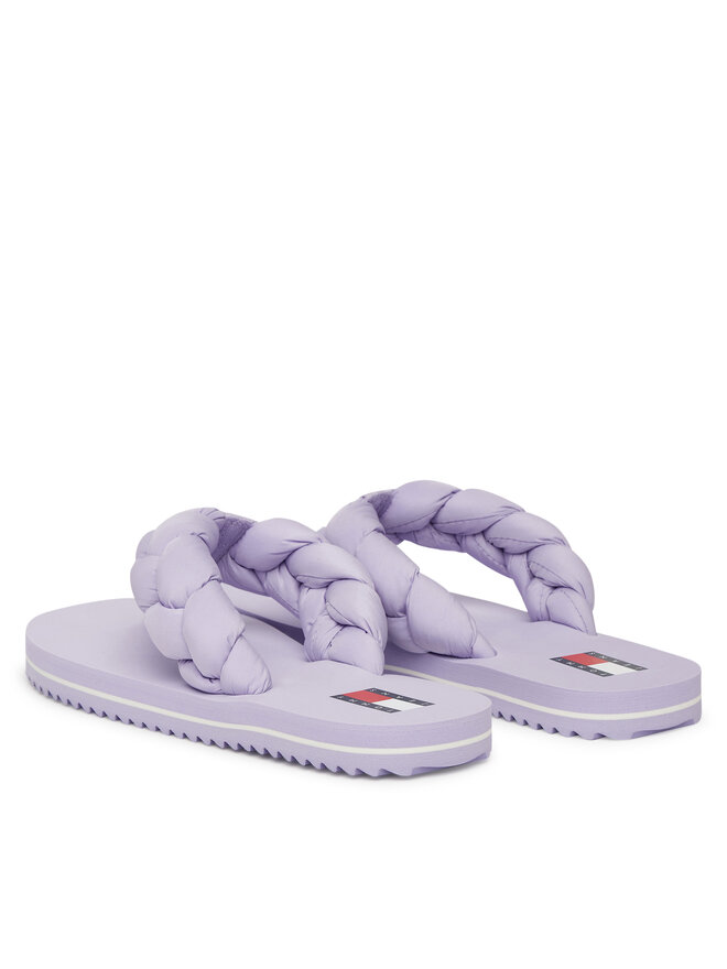 Tommy Jeans Джапанки Tommy Jeans Braided Thong Beach Sandal EN0EN02877 Виолетов