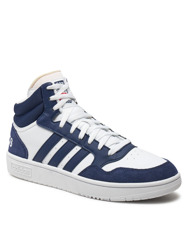 adidas Sneakersy adidas Hoops 3 Mid Lifestyle Basketball Classic Vintage IG1432 Biały