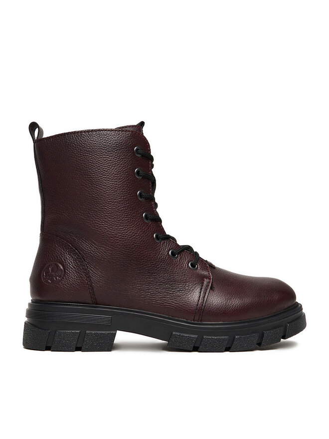 Rieker Botines planos Rieker CEO-Z9116-35 Guinda/burdeos