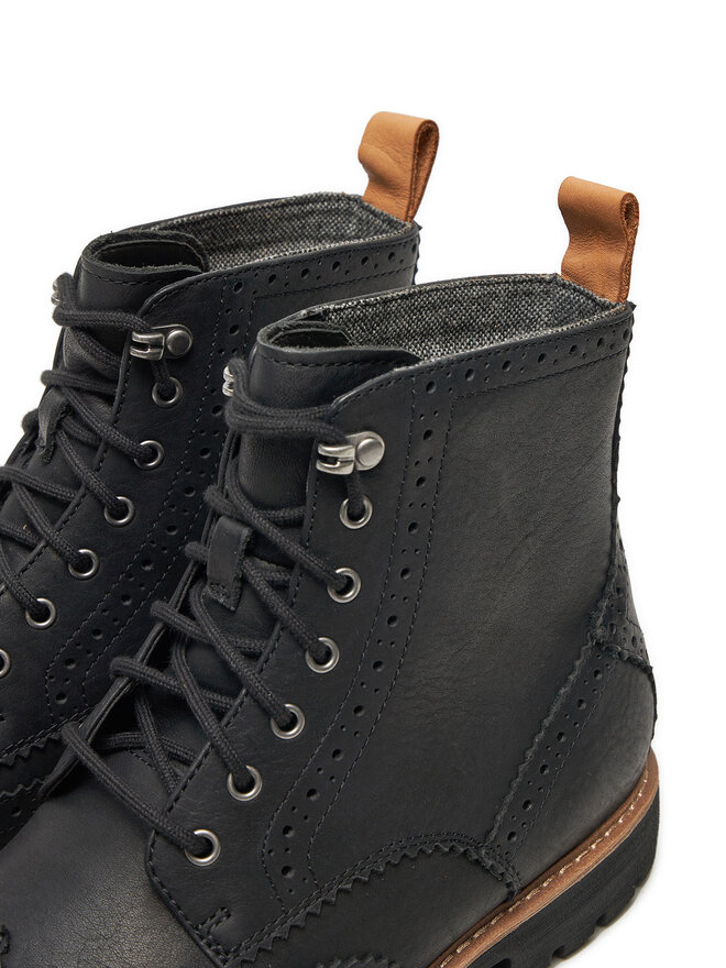 Clarks Kozačky Clarks Batcombe Lord 261348577 Černá
