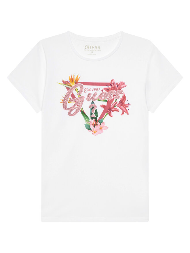 Guess Guess Marškinėliai J5GI16 K6YW4 Balta Regular Fit
