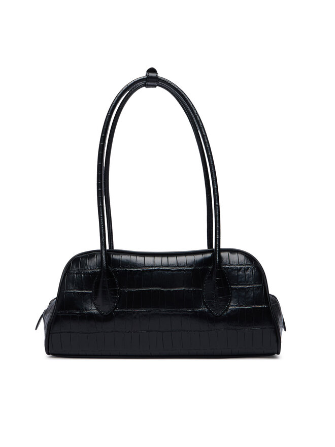 Calvin Klein Handtasche Calvin Klein Emblem Trio Croco Shoulder Bag LV04F3780G Schwarz