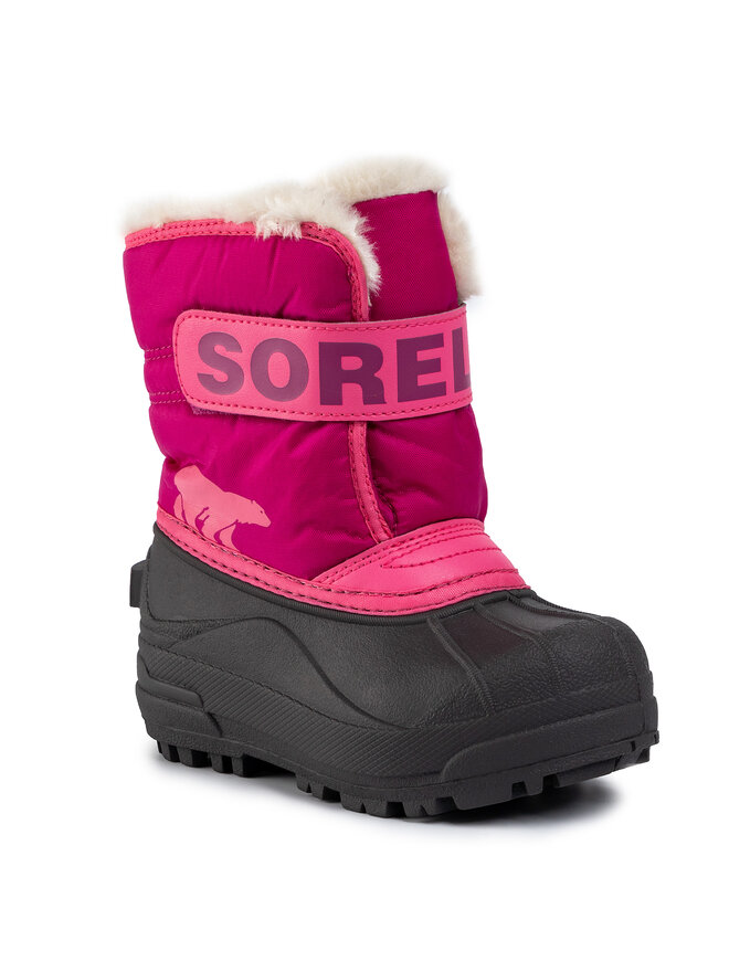 Sorel Μπότες Χιονιού Sorel Childrens Snow Commander NC1960 Ροζ