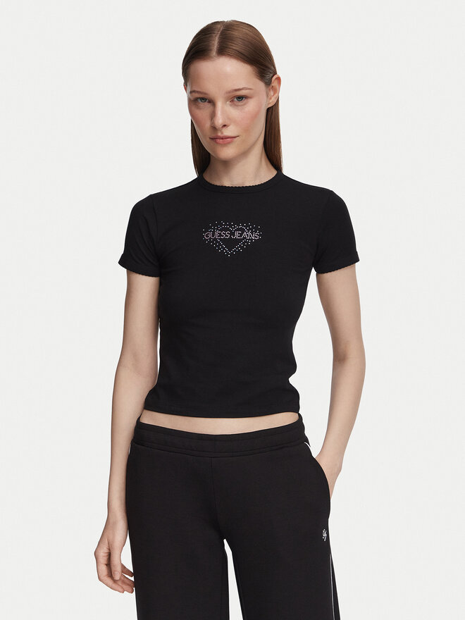 Guess Jeans Guess Jeans T-Shirt W6YI05 K3640 Schwarz Slim Fit