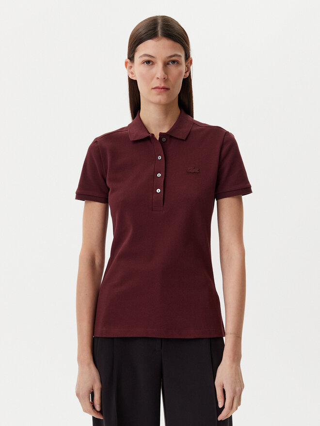 Lacoste Lacoste Polo marškinėliai PF5462 Vyšninė Slim Fit