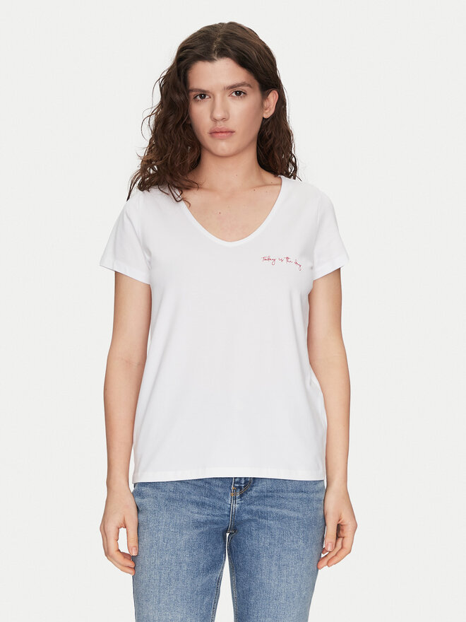 Pieces Pieces Camiseta Silly 17156926 Blanco Regular Fit