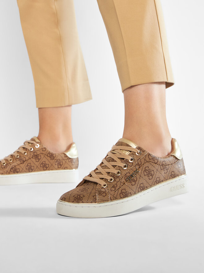Guess Sneakersy Guess Beckie FL7BKI FAL12 Hnědá
