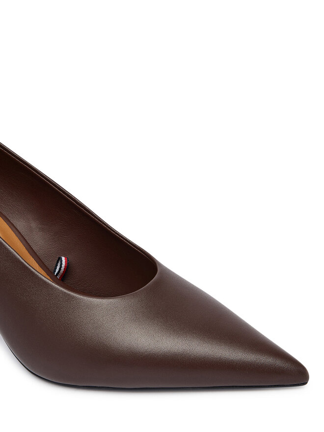 Tommy Hilfiger Pumps Tommy Hilfiger Th Smooth Leather Pump FW0FW08960 Braun
