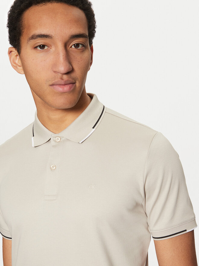 Calvin Klein Calvin Klein Poloshirt K10K114130 Beige Regular Fit